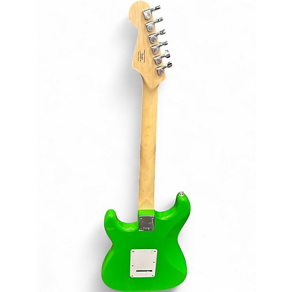 Used Squier Sonic Stratocaster Lime Green Solid Body Electric Guitar