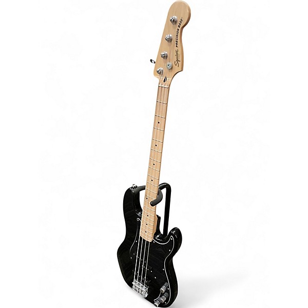 Used Squier Precision Bass Black Electric Bass Guitar