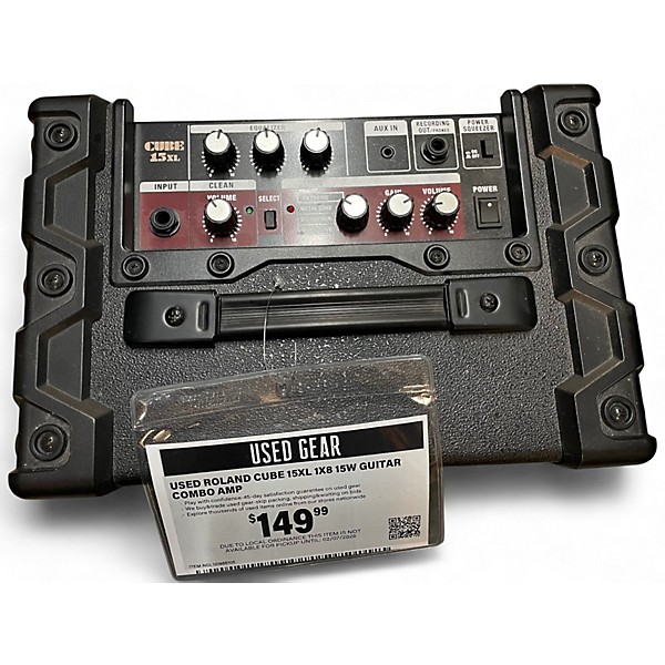 Used Roland Cube 15XL 1X8 15W Guitar Combo Amp