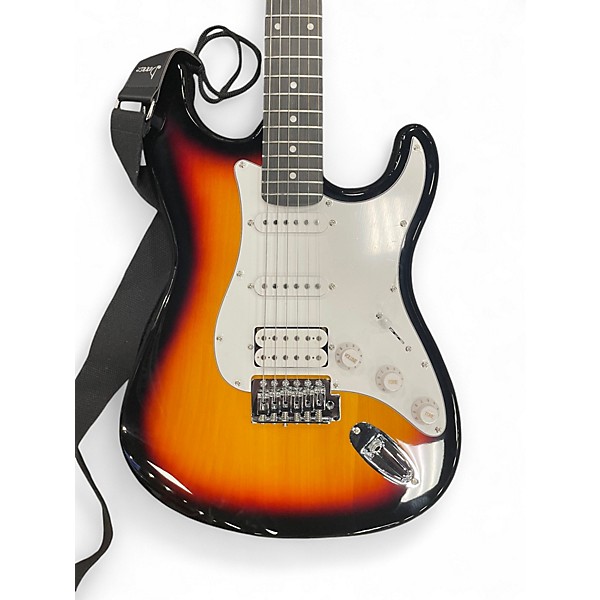 Used Donner STANDARD STRAT 2 Color Sunburst Solid Body Electric Guitar