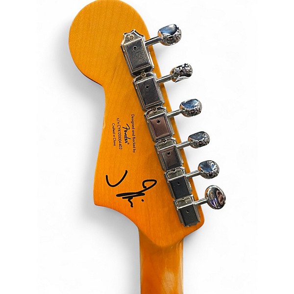 Used Squier J Mascis Jazzmaster Vintage White Solid Body Electric Guitar