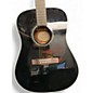 Used Fender CD60 Dreadnought Black Acoustic Guitar