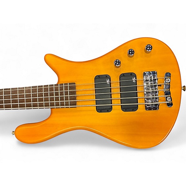 Used Warwick ROCK BASS STREAMER Amber Electric Bass Guitar