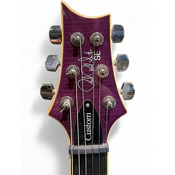 Used PRS SE Custom 24 Trans Purple Solid Body Electric Guitar