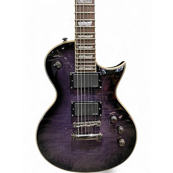 Used ESP LTD EC401FM Quilted Purple Solid Body Electric Guitar