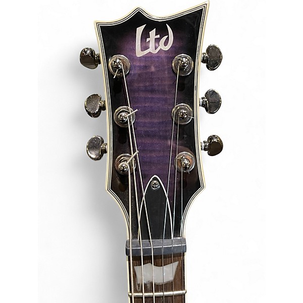 Used ESP LTD EC401FM Quilted Purple Solid Body Electric Guitar