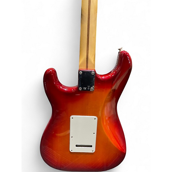 Used Fender Standard Stratocaster HSS Plus Top Aged Cherry Burst Solid Body Electric Guitar