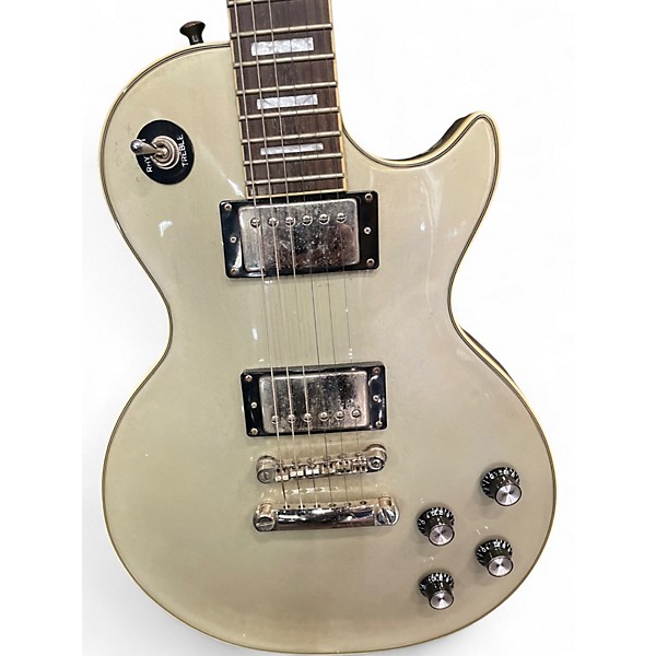 Used Epiphone Les Paul Custom Pro TV Silver Solid Body Electric Guitar