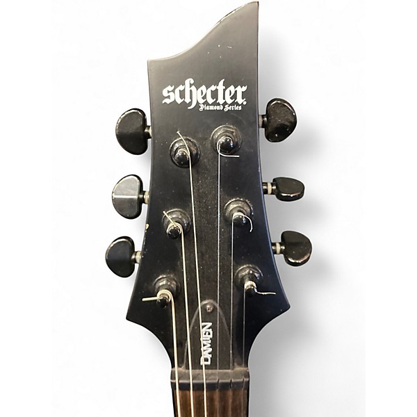 Used Schecter Guitar Research DIAMOD SERIES DAMIEN EDITION Black Solid Body Electric Guitar