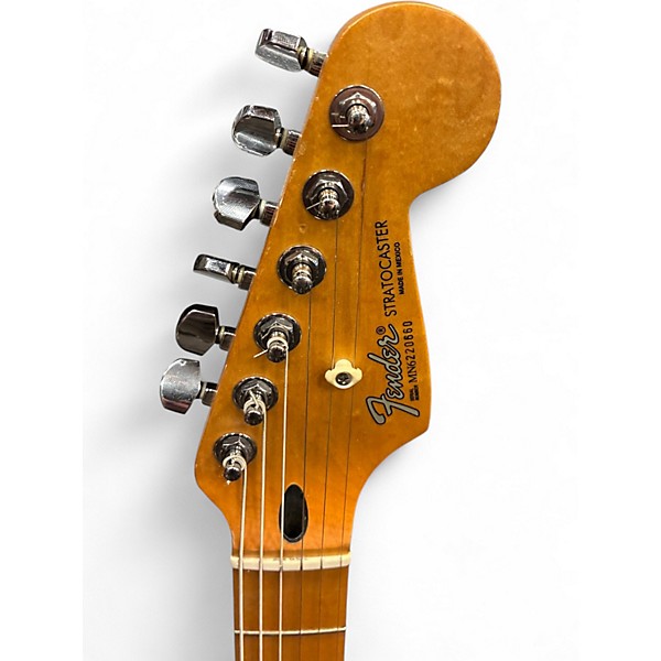 Used 1996 Fender Standard Stratocaster BLACK Solid Body Electric Guitar