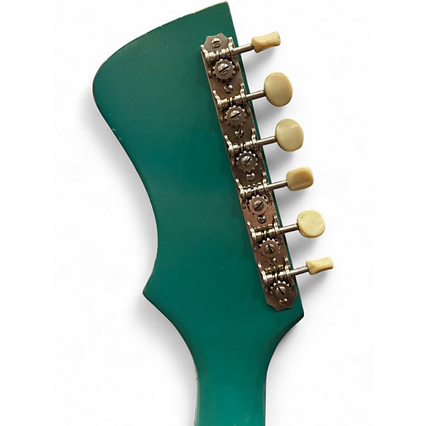 Vintage 1960s Silvertone 1413 Green Solid Body Electric Guitar