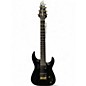 Used Jackson JS22-7 Dinky 7 String Black and Gold Solid Body Electric Guitar thumbnail