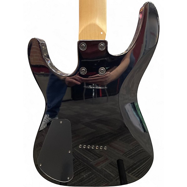 Used Jackson JS22-7 Dinky 7 String Black and Gold Solid Body Electric Guitar