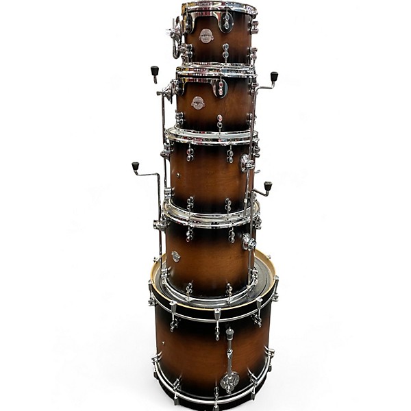 Used PDP by DW 5 Piece PLATINUM MAPLE Tobacco Burst Drum Kit