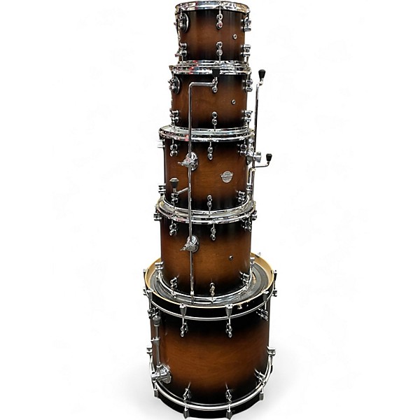 Used PDP by DW 5 Piece PLATINUM MAPLE Tobacco Burst Drum Kit