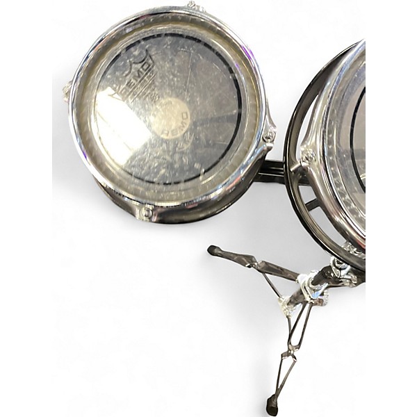 Used Remo 10X2 Rototom Black and Silver Roto Toms