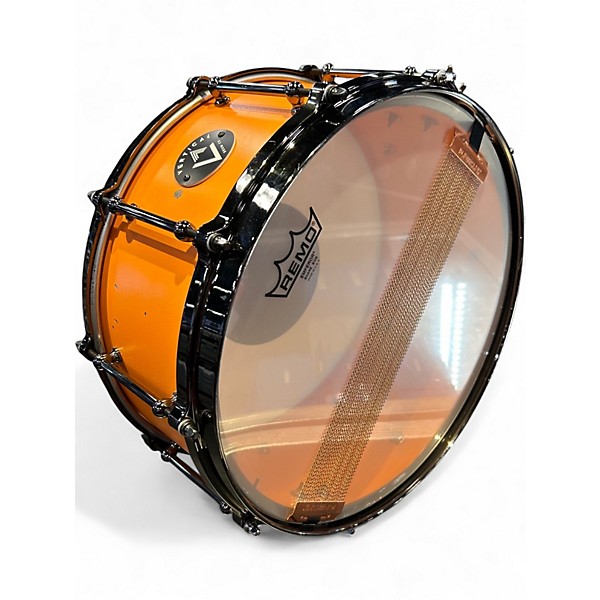 Used Vertical Drum Co 14X6.5 BRASS Orange Drum