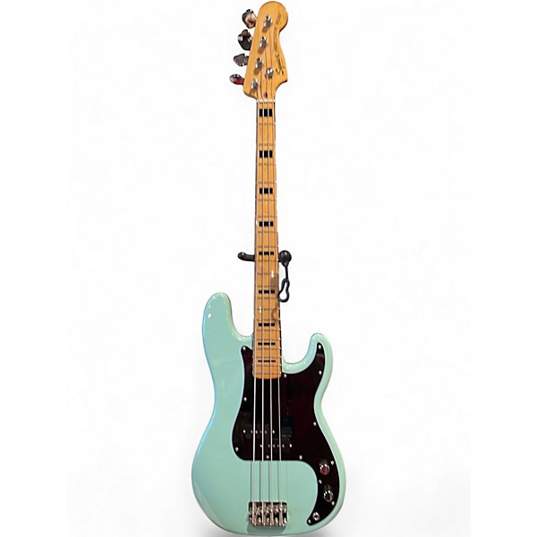 Used 2024 Squier Classic Vibe 1970S Precision Bass Surf Green Electric Bass Guitar