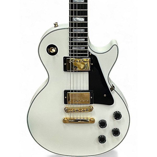 Used Gibson Les Paul Custom Alpine White Solid Body Electric Guitar
