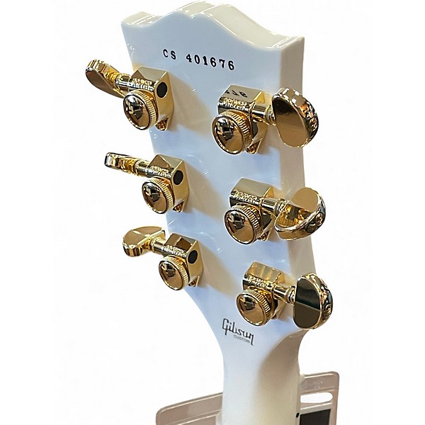 Used Gibson Les Paul Custom Alpine White Solid Body Electric Guitar