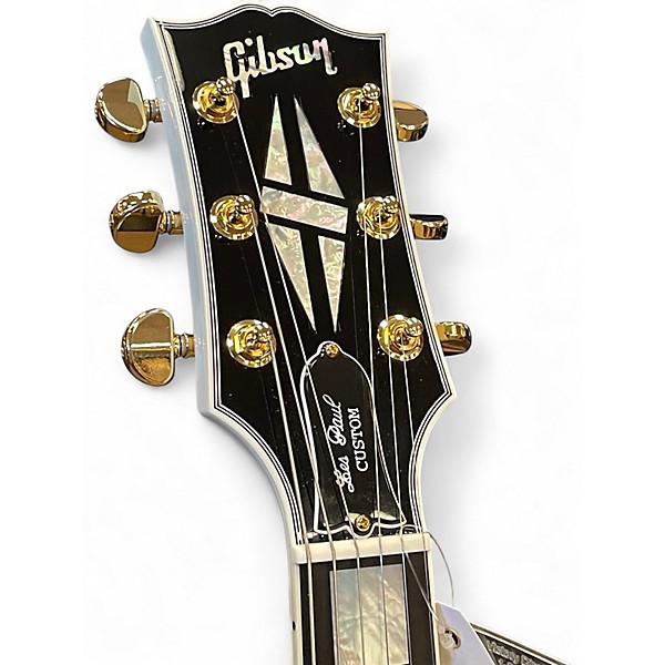 Used Gibson Les Paul Custom Alpine White Solid Body Electric Guitar