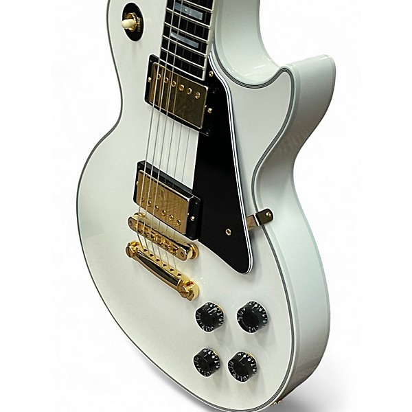 Used Gibson Les Paul Custom Alpine White Solid Body Electric Guitar