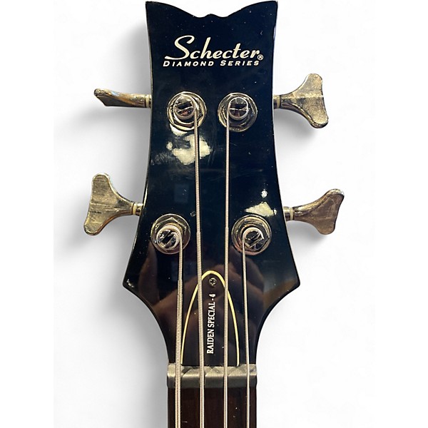 Used Schecter Guitar Research Raiden Special 4 String red burst Electric Bass Guitar