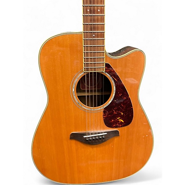 Used Yamaha FGX730SC Natural Acoustic Electric Guitar