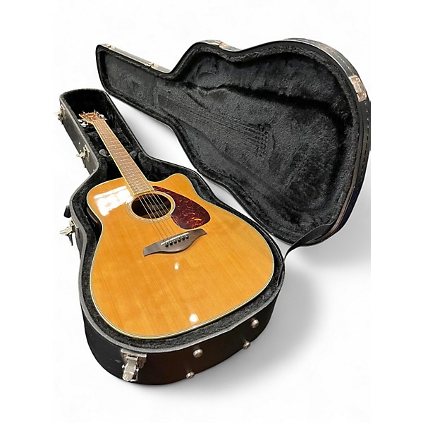 Used Yamaha FGX730SC Natural Acoustic Electric Guitar