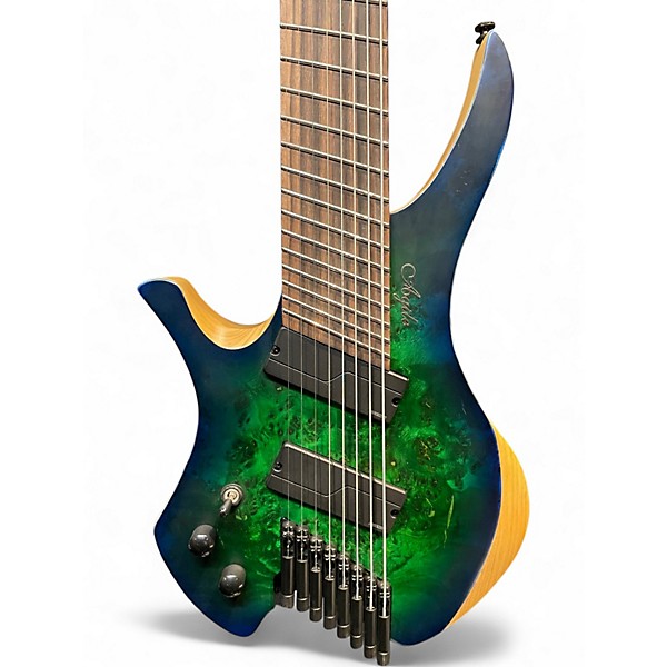 Used Agile Chiral Nirvana Left Blue Green Burst Solid Body Electric Guitar