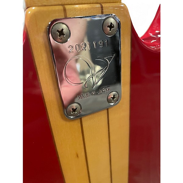 Used Vantage VS600B RED WITH NATURAL STRIPE Electric Bass Guitar
