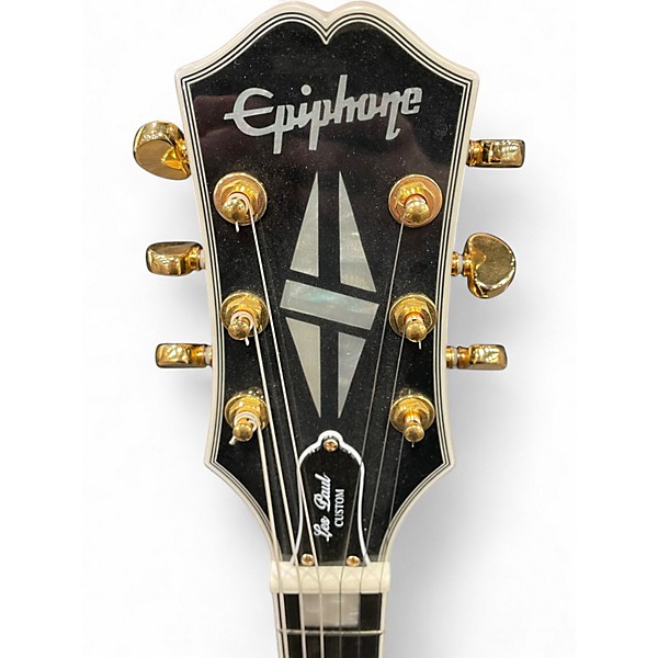 Used Epiphone Les Paul Custom Black Solid Body Electric Guitar