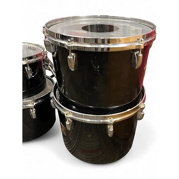 Used Gretsch Drums 7 Piece 70'S STOP SIGN 7 PIECE VINTAGE Black Drum Kit