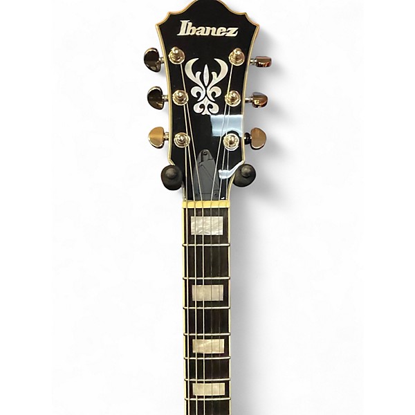 Used Ibanez AG95QA-DBS 5B-05 Trans Amber Hollow Body Electric Guitar