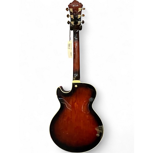 Used Ibanez AG95QA-DBS 5B-05 Trans Amber Hollow Body Electric Guitar