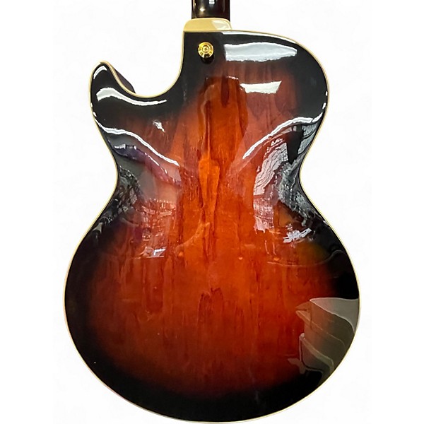 Used Ibanez AG95QA-DBS 5B-05 Trans Amber Hollow Body Electric Guitar