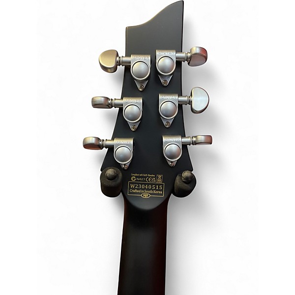 Used Schecter Guitar Research Damien Platinum GREY Solid Body Electric Guitar