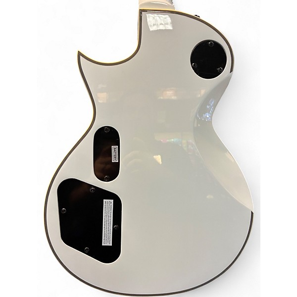 Used ESP LTD James Hetfield Signature Iron Cross Snow White Solid Body Electric Guitar