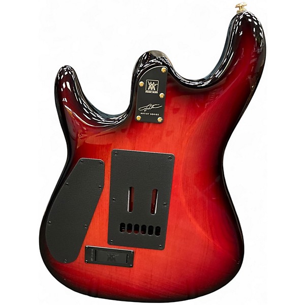 Used Ernie Ball Music Man Jason Richardson Cutlass Rorschach Red Solid Body Electric Guitar