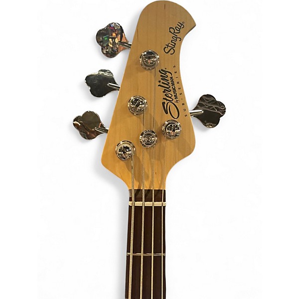 Used Sterling by Music Man Ray4 Trans Black Electric Bass Guitar