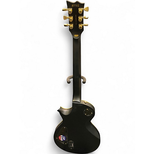 Used ESP LTD EC1000 Deluxe Black and Gold Solid Body Electric Guitar
