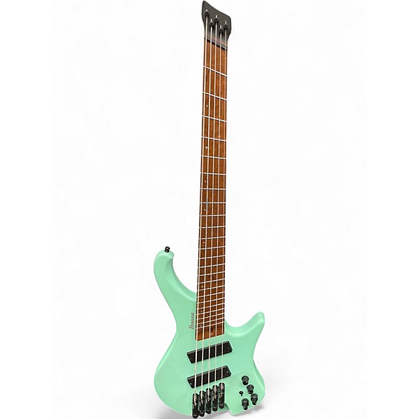 Used Ibanez EHB1005MS 5 STRING Blue Electric Bass Guitar