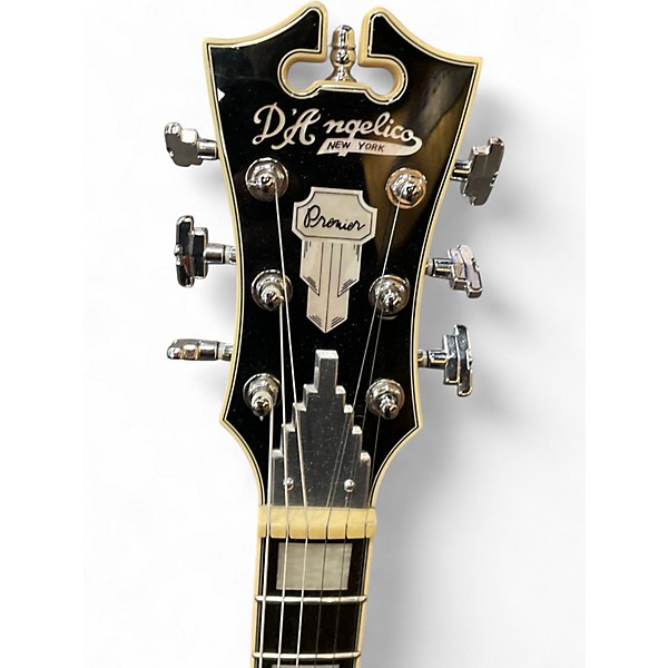 Used D'Angelico Premiere Series Brighton Solid Body Electric Guitar Double C Daphne Blue Solid Body Electric Guitar