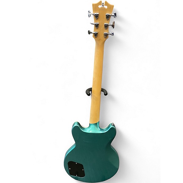 Used D'Angelico Premiere Series Brighton Solid Body Electric Guitar Double C Daphne Blue Solid Body Electric Guitar