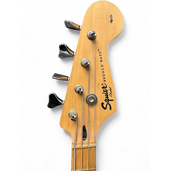 Used Squier Bronco Black Electric Bass Guitar