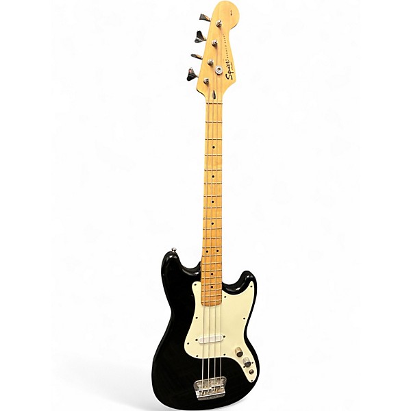 Used Squier Bronco Black Electric Bass Guitar
