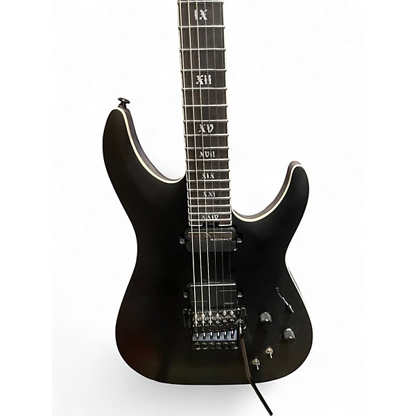 Used 2025 Schecter Guitar Research C-1 FR-S SLS Elite Evil Twin Satin Black Solid Body Electric Guitar