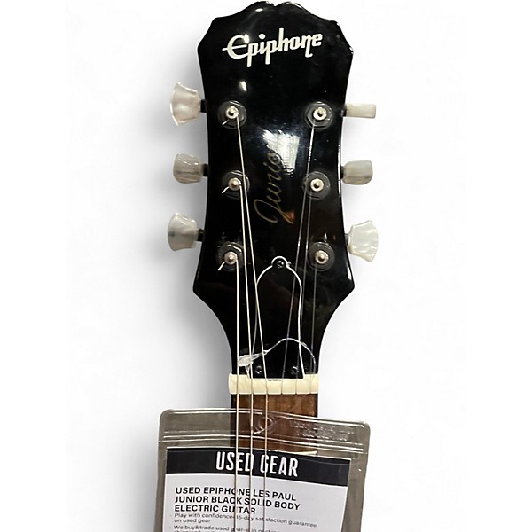 Used Epiphone Les Paul Junior Black Solid Body Electric Guitar