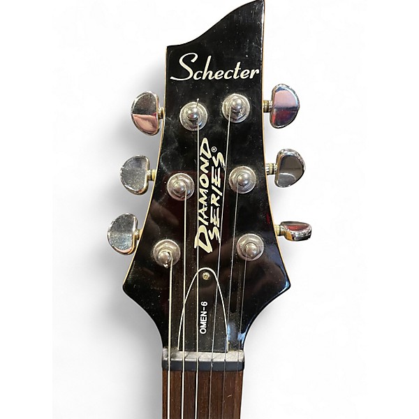 Used Schecter Guitar Research Omen 6 Black Solid Body Electric Guitar