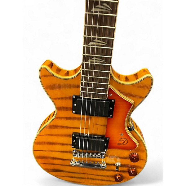 Used Flaxwood LAINE Orange Solid Body Electric Guitar